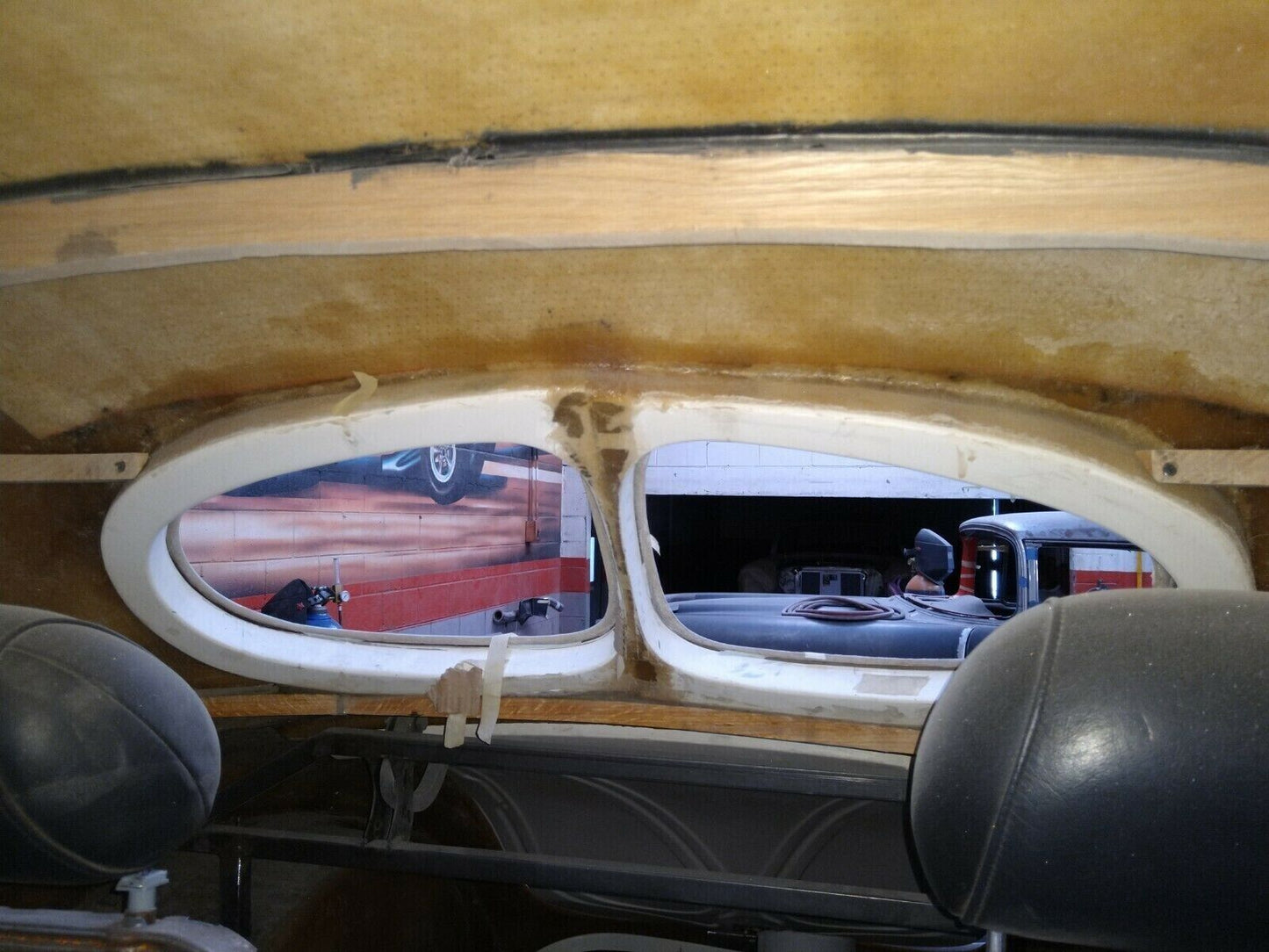 Willys rear window garnish moulding surround only no garnish(fiberglass), 1940, 1941 - Item A3