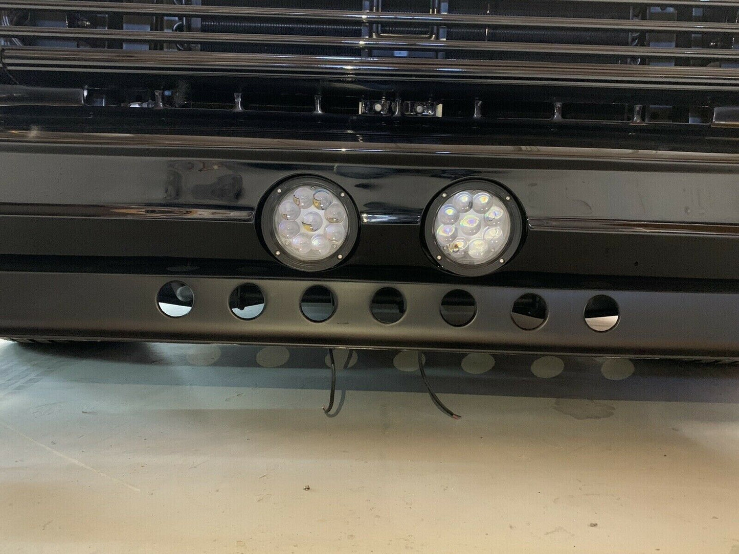 Chevrolet / GMC pick up truck front bumper w/ custom fog lamps, fits year 1973 1980 - [item B6]