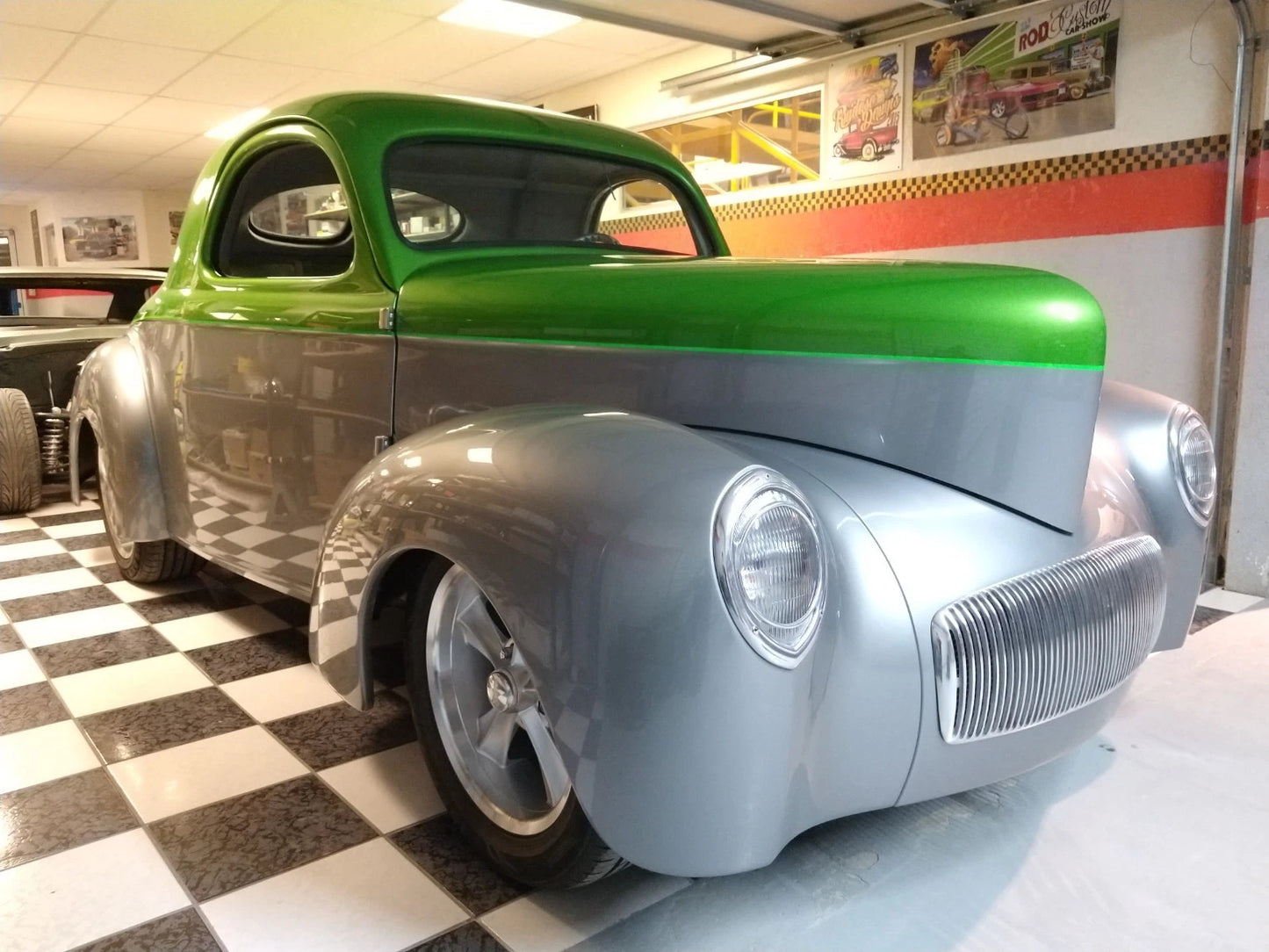 Willys coupe front end grill, gasser, hot rat rod, drag racing  - 1940 1941